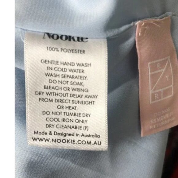 Nookie Simone Cut Out Asymmetrical Ruffle Hem Dress Blue Women's Size XS - Picture 10 of 10